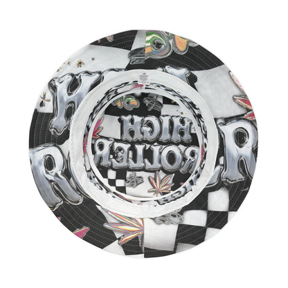HIGH ROLLER Chrome Cyber Bucket Hat
