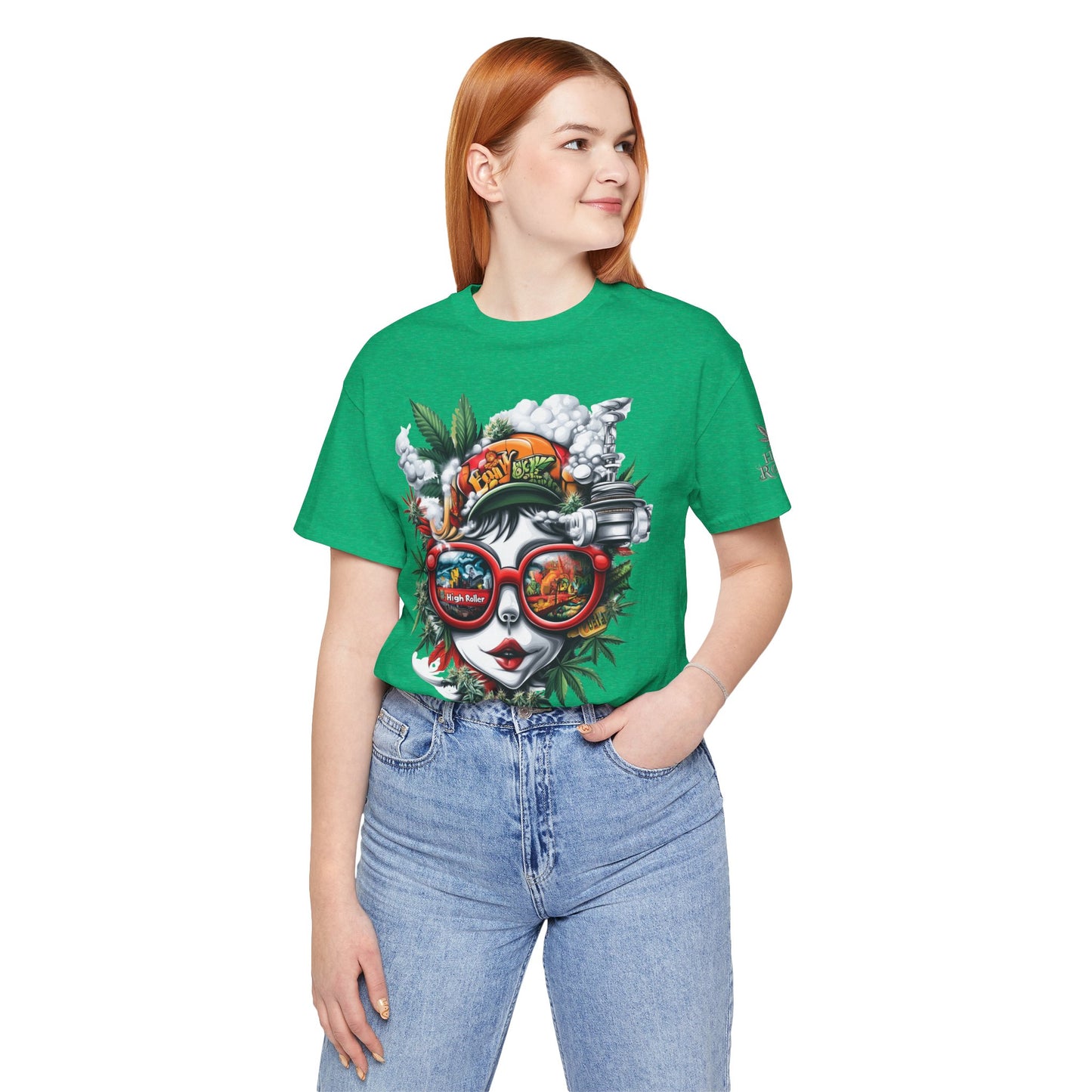 Vision Quest T-Shirt - Premium Airlume Cotton Cannabis Goddess Psychedelic Art Tee