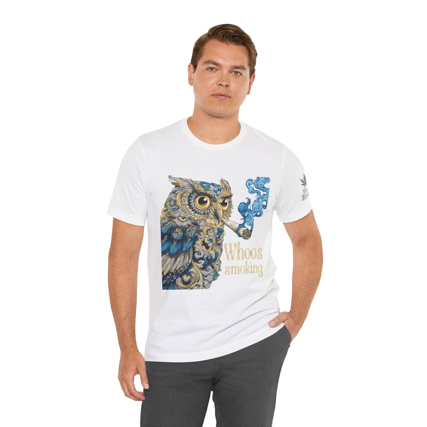 Baroque Owl Tee - Premium Airlume Cotton Cannabis Culture Ornate Bird Art