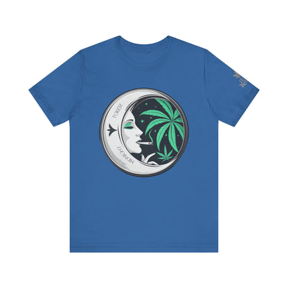 Toker Girl Coin Tee - Vintage Cannabis Portrait Art Design | High Roller