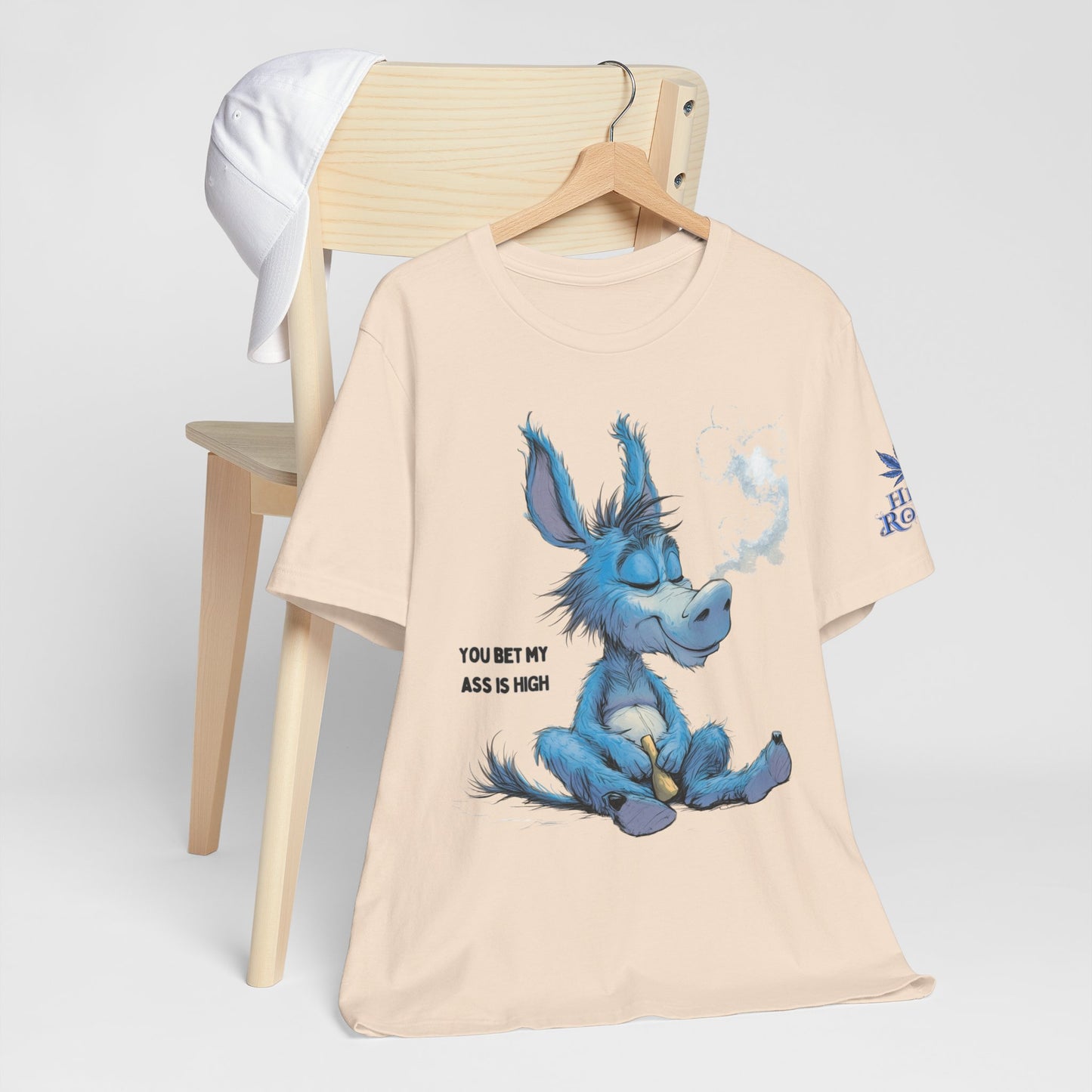 Blue Donkey Tee - Premium Airlume Cotton Cannabis Culture Humor Cartoon Art