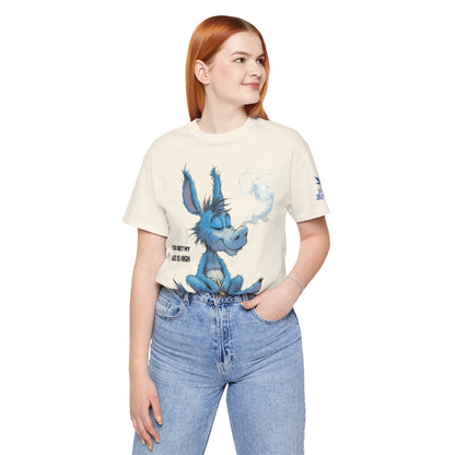 Blue Donkey Tee - Premium Airlume Cotton Cannabis Culture Humor Cartoon Art