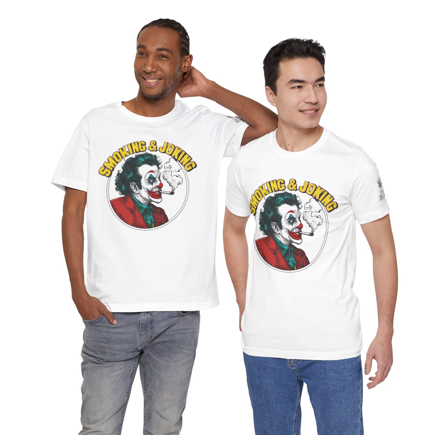 Smoking & Joking T-Shirt - Premium Airlume Cotton Cannabis Villain Pop Art Tee