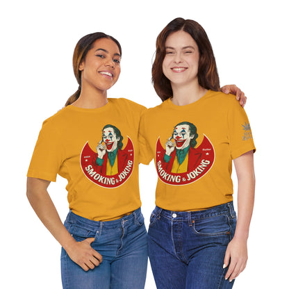 High Roller Villain T-Shirt - Premium Airlume Cotton Cannabis Joker Badge Art Tee