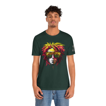 Rasta Cannabis Portrait Tee - Reggae Culture Art Design | High Roller