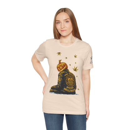 Pumpkin Head HIGH ROLLER Halloween T-Shirt - Premium Cannabis Culture Apparel
