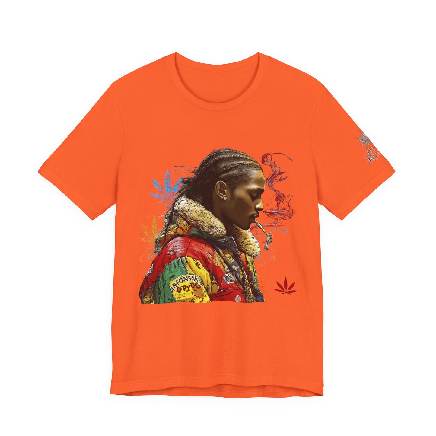 High Roller Profile Smoke Art Cannabis T-Shirt - Premium 420 Hip-Hop Portrait Street Culture Elevated Lifestyle Apparel