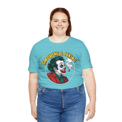 Smoking & Joking T-Shirt - Premium Airlume Cotton Cannabis Villain Pop Art Tee