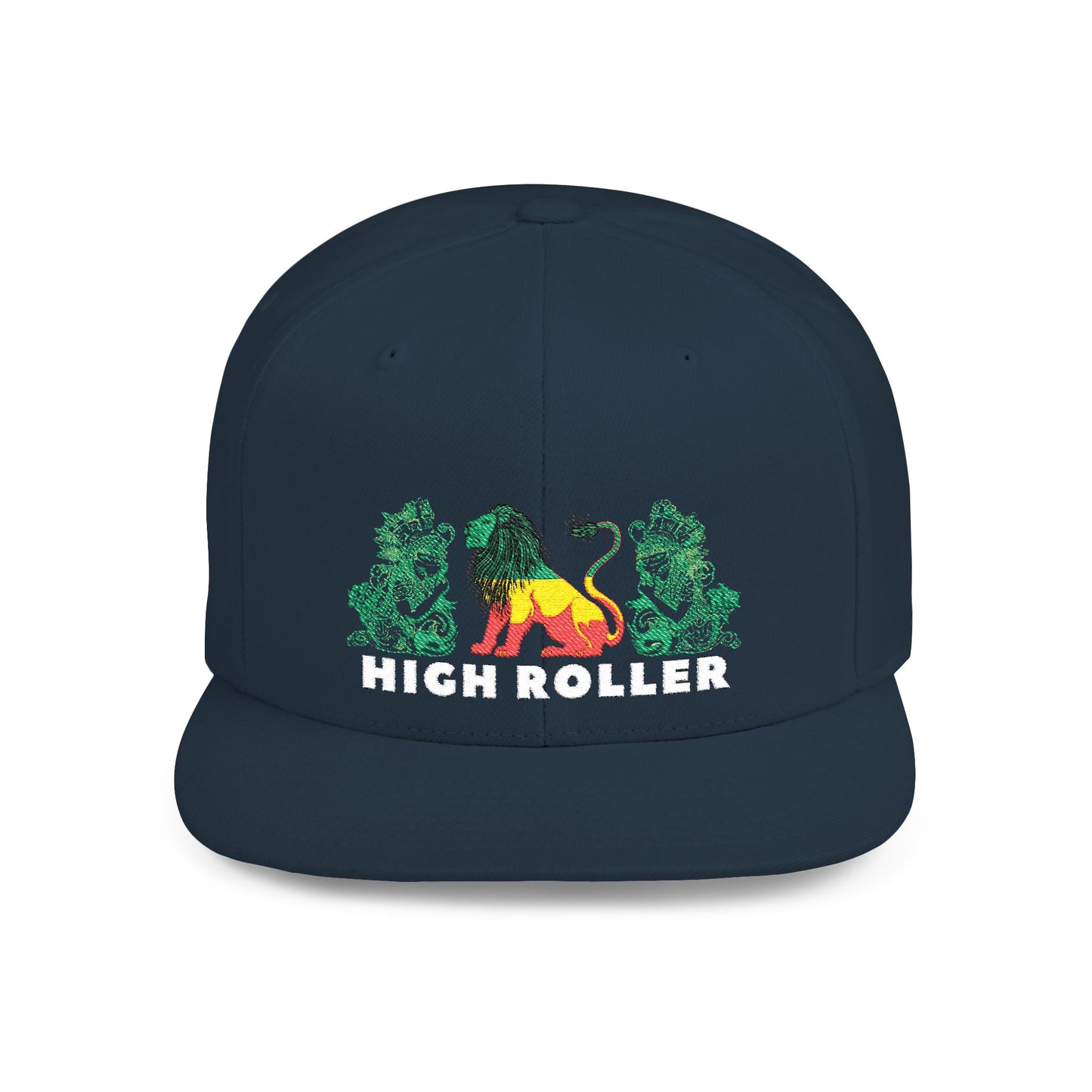 HIGH ROLLER Rastafarian Lion Snapback Cap