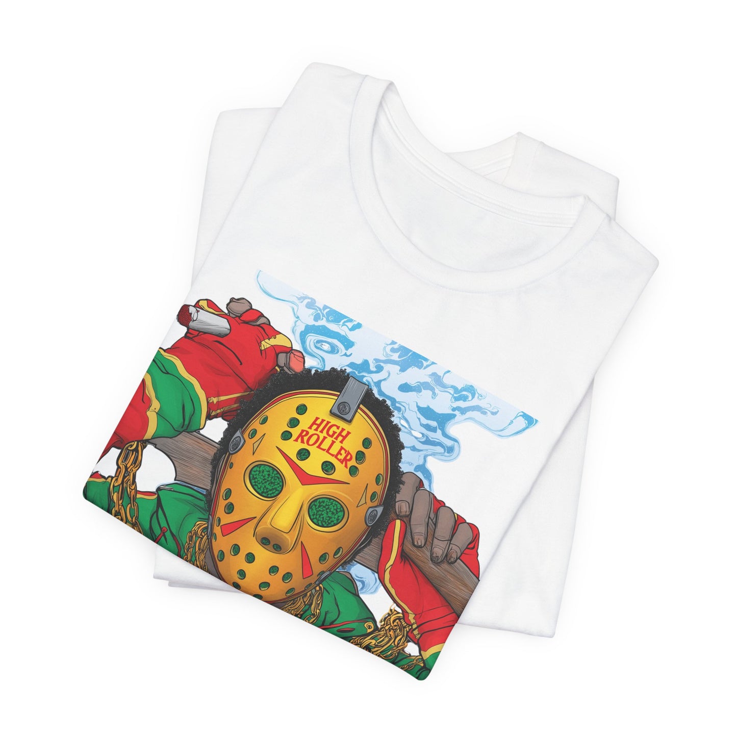 Horror Icon HIGH ROLLER T-Shirt - Premium Cannabis Slasher Culture Apparel"