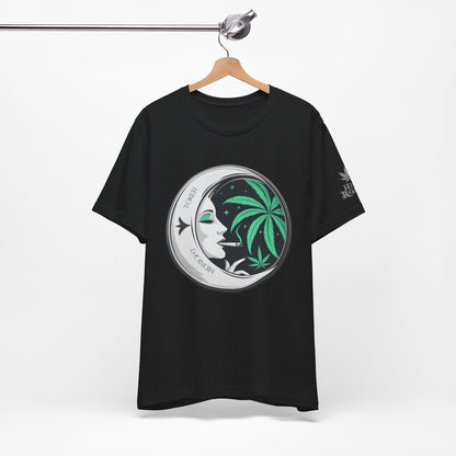 Toker Girl Coin Tee - Vintage Cannabis Portrait Art Design | High Roller
