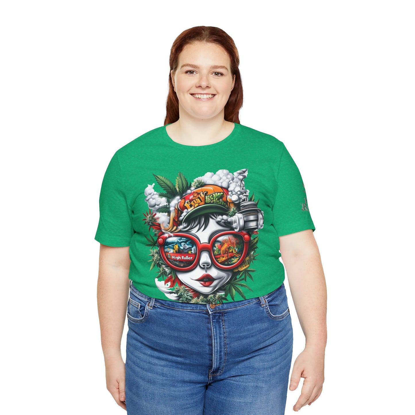 Vision Quest T-Shirt - Premium Airlume Cotton Cannabis Goddess Psychedelic Art Tee