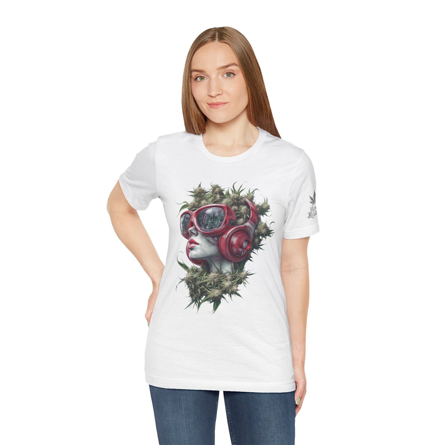 Vibes & Vision Tee - Premium Airlume Cotton Cannabis Culture Surreal Music Art