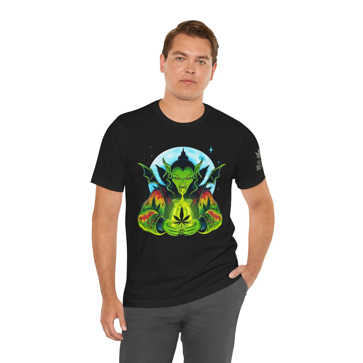 Mystic Dragon Guardian Cannabis Meditation T-Shirt - Premium Psychedelic 420 Apparel