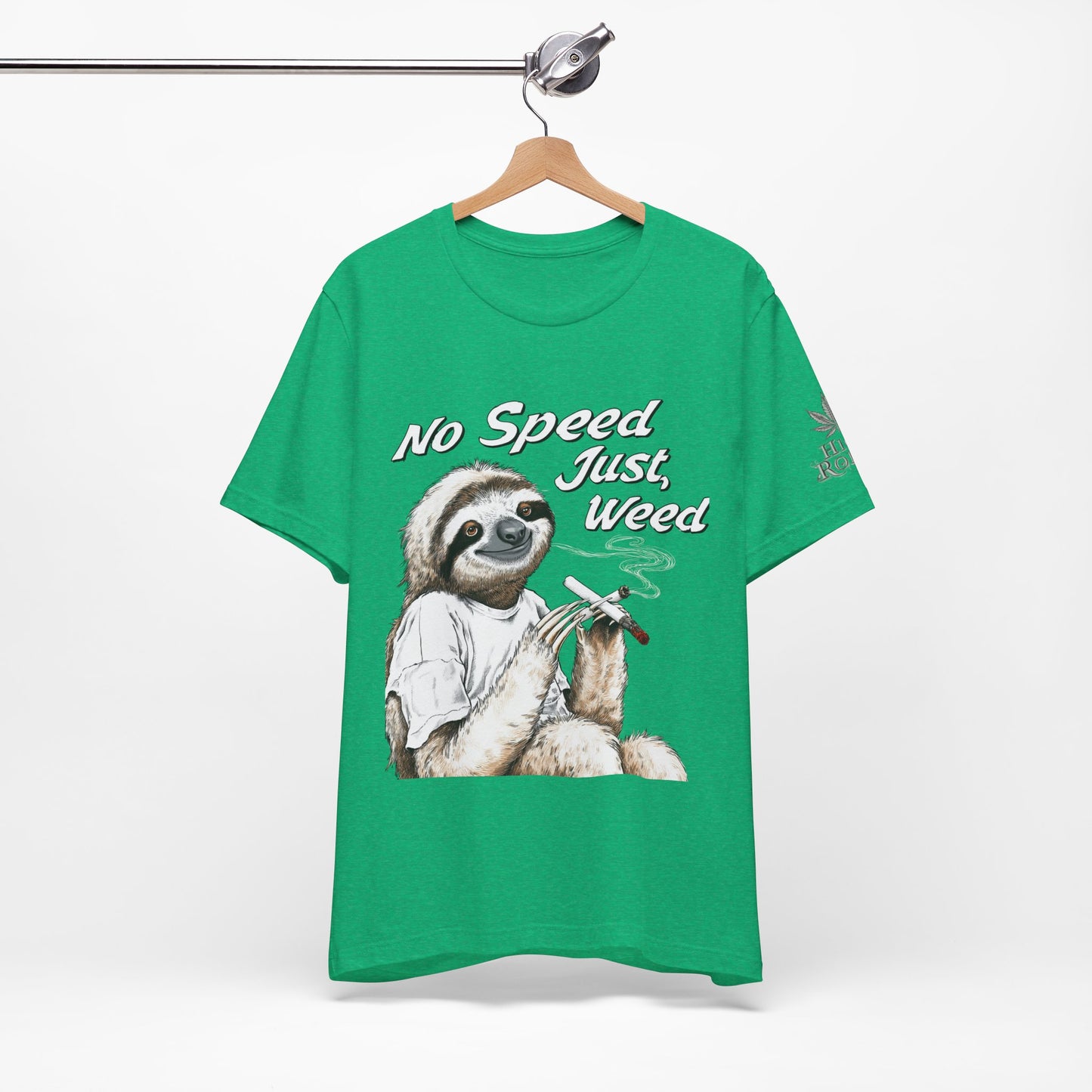 Slow Motion Tee - Premium Airlume Cotton Cannabis Culture Sloth Humor Art