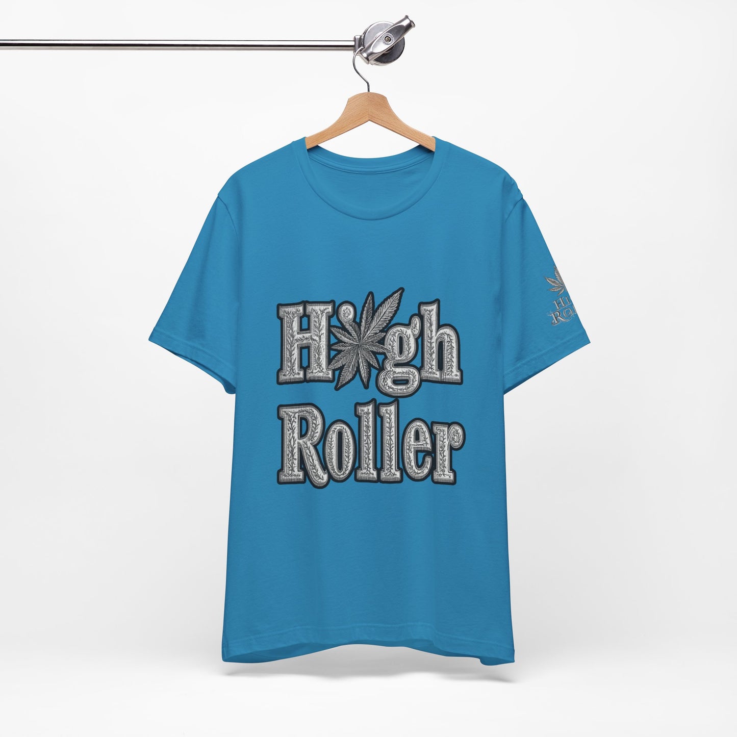 High Roller Classic Tee - Premium Airlume Cotton Cannabis Culture Ornate Typography Art