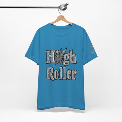 High Roller Classic Tee - Premium Airlume Cotton Cannabis Culture Ornate Typography Art