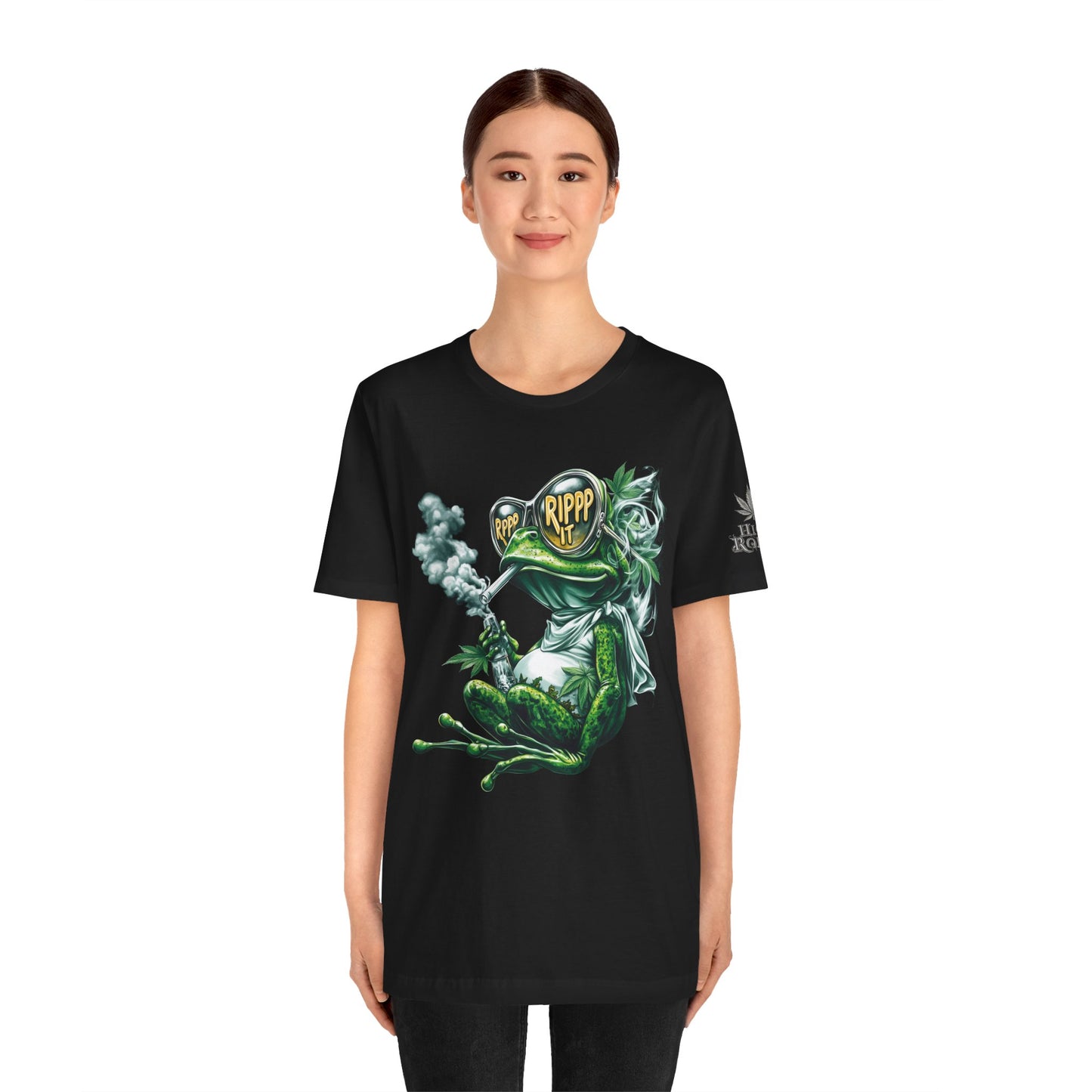 RIPPP IT Cosmic Frog Tee - Premium Airlume Cotton Cannabis Culture Streetwear