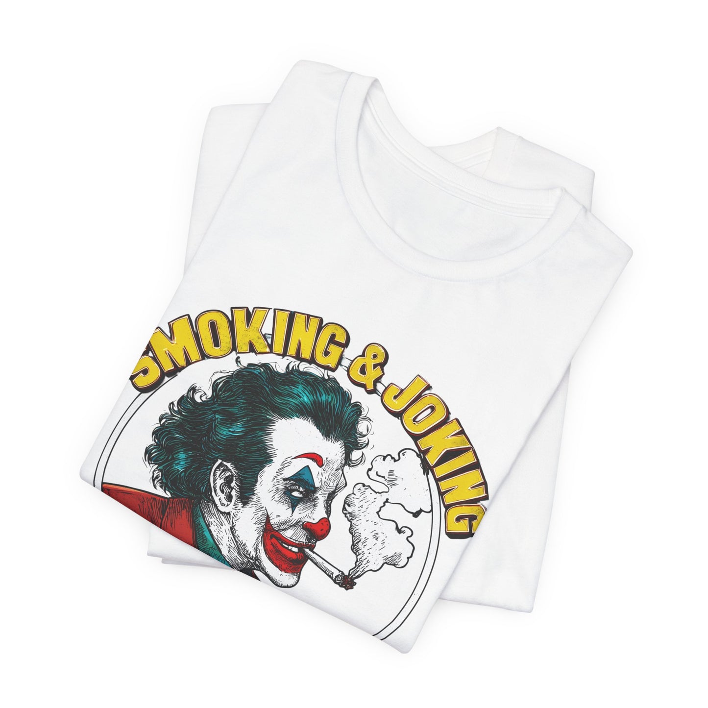 Smoking & Joking T-Shirt - Premium Airlume Cotton Cannabis Villain Pop Art Tee