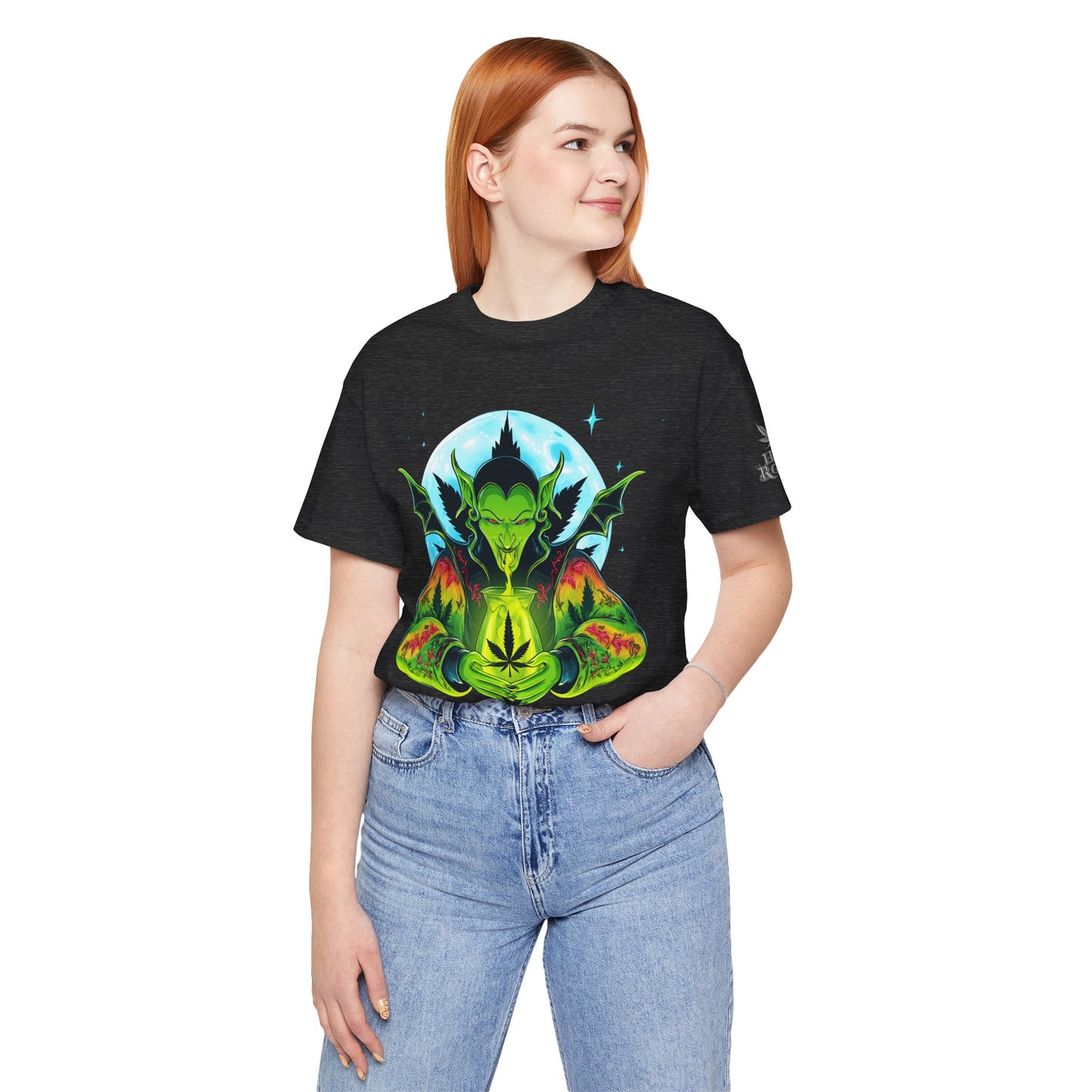 Mystic Dragon Guardian Cannabis Meditation T-Shirt - Premium Psychedelic 420 Apparel