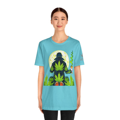 Luxury Gothic Cannabis Vampire T-Shirt - Premium Dark HIGH ROLLER Streetwear - Elevated Nocturnal 420 Fashion