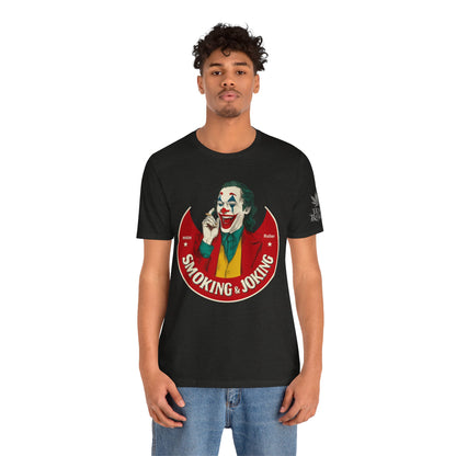 High Roller Villain T-Shirt - Premium Airlume Cotton Cannabis Joker Badge Art Tee