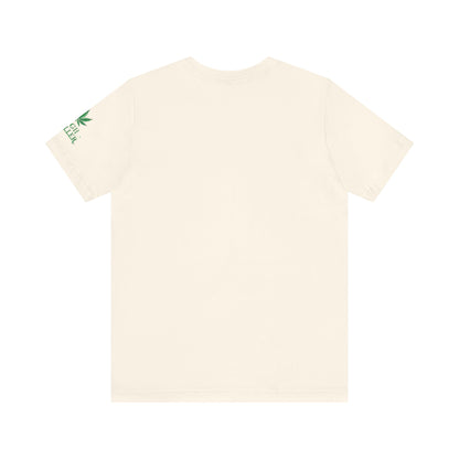 Cannabis Crest Wreath Tee - Botanical Elegance Art Design | High Roller