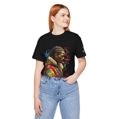 High Roller Profile Smoke Art Cannabis T-Shirt - Premium 420 Hip-Hop Portrait Street Culture Elevated Lifestyle Apparel