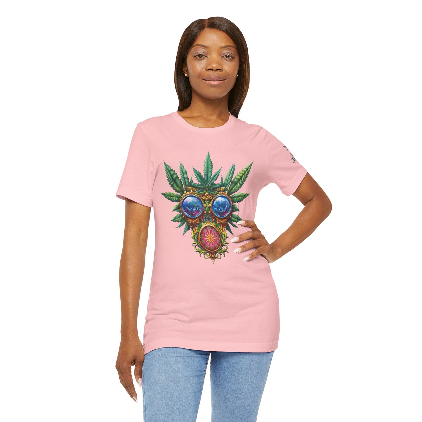 Third Eye Vision T-Shirt - Premium Airlume Cotton Cannabis Kaleidoscope Art Tee