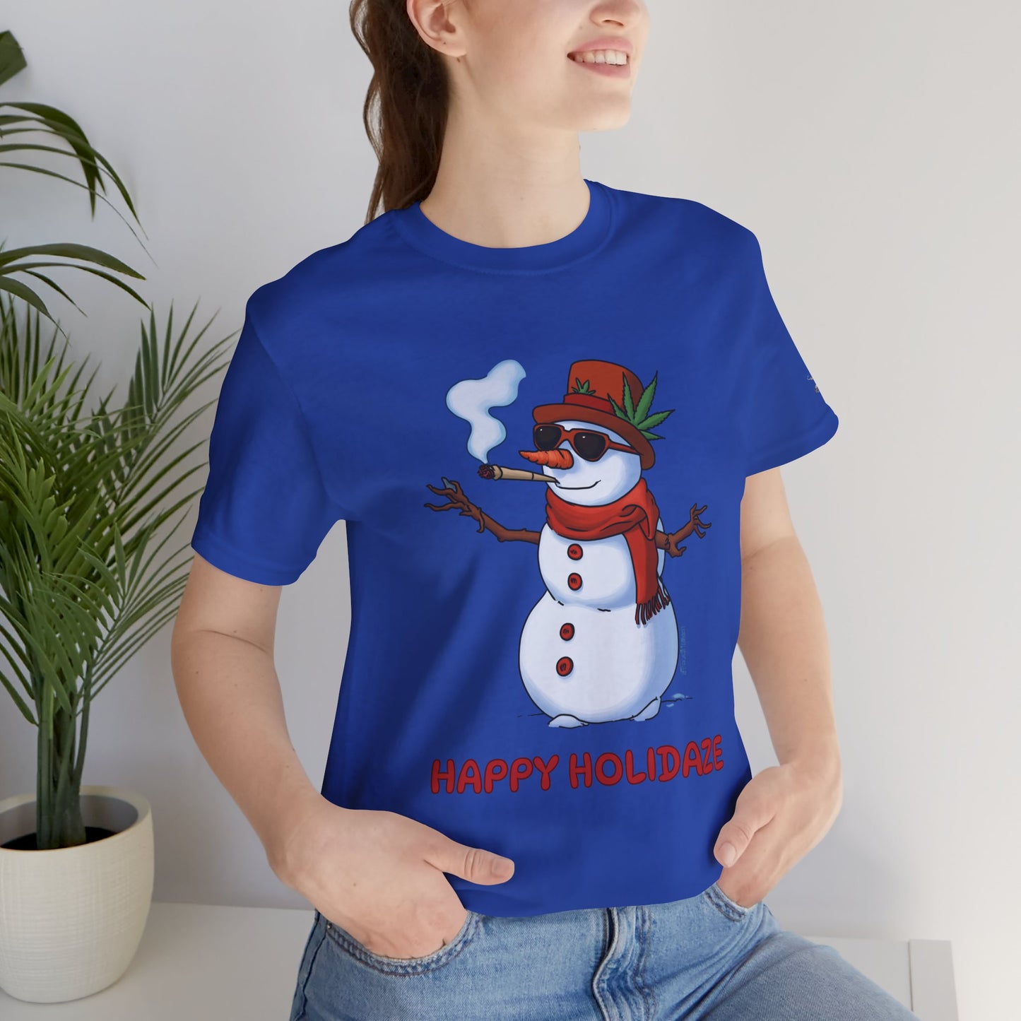Happy Holidaze Premium Cannabis Christmas T-Shirt
