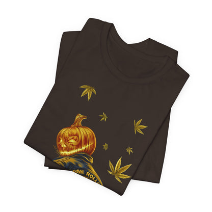 Pumpkin Head HIGH ROLLER Halloween T-Shirt - Premium Cannabis Culture Apparel