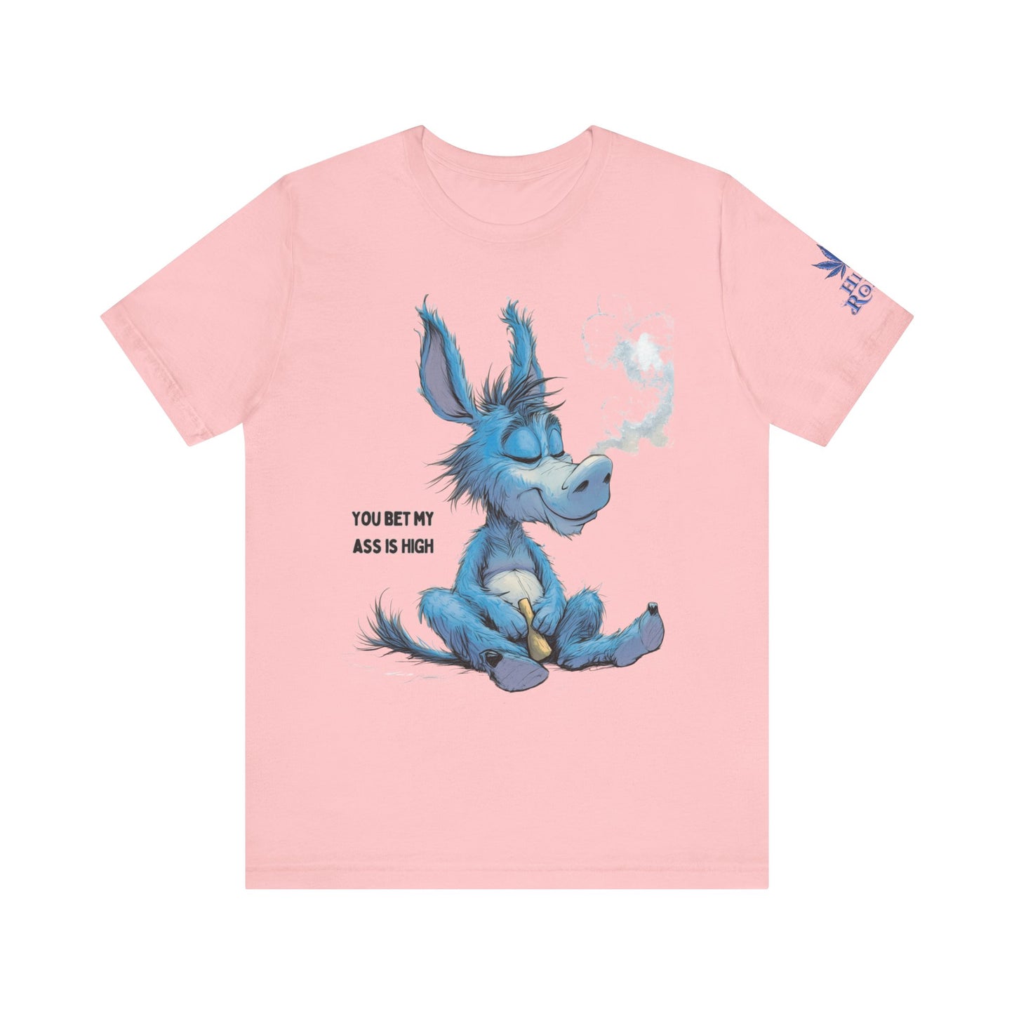 Blue Donkey Tee - Premium Airlume Cotton Cannabis Culture Humor Cartoon Art