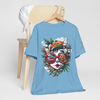 Vision Quest T-Shirt - Premium Airlume Cotton Cannabis Goddess Psychedelic Art Tee