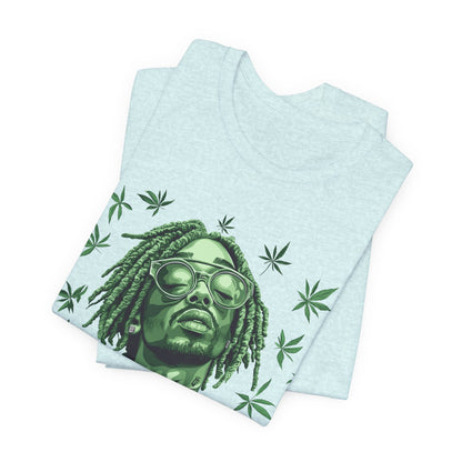 Elevated Vision Green Dream Tee - Premium Airlume Cotton Cannabis Culture Art