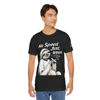 Slow Motion Tee - Premium Airlume Cotton Cannabis Culture Sloth Humor Art