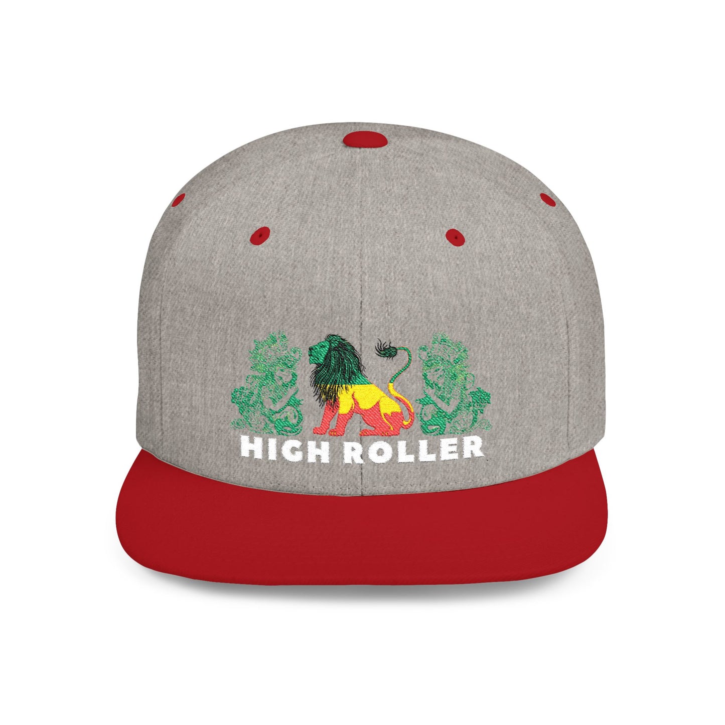 HIGH ROLLER Rastafarian Lion Snapback Cap