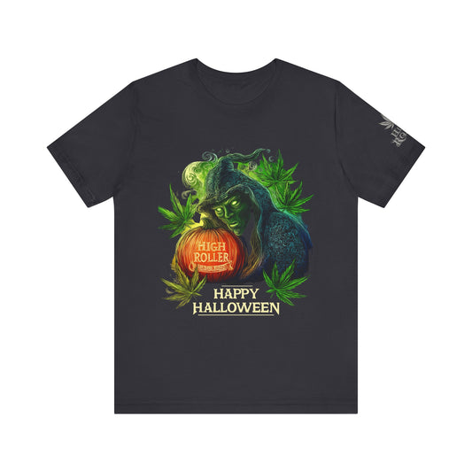 Cannabis Witch's Brew Halloween T-Shirt - Premium Spooky 420 Black Edition Apparel"