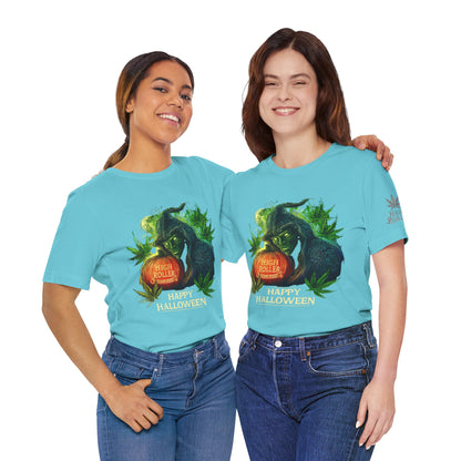 Cannabis Witch's Brew Halloween T-Shirt - Premium Spooky 420 Black Edition Apparel"