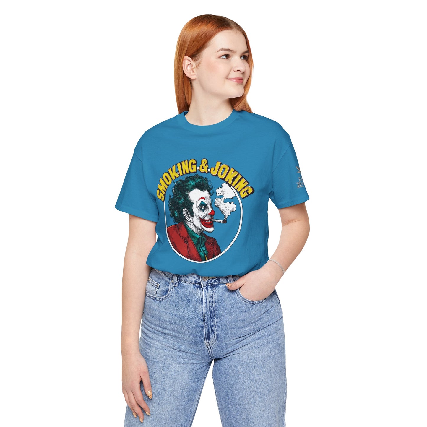 Smoking & Joking T-Shirt - Premium Airlume Cotton Cannabis Villain Pop Art Tee