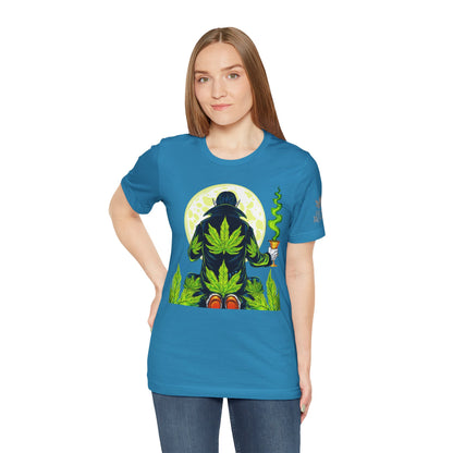 Luxury Gothic Cannabis Vampire T-Shirt - Premium Dark HIGH ROLLER Streetwear - Elevated Nocturnal 420 Fashion