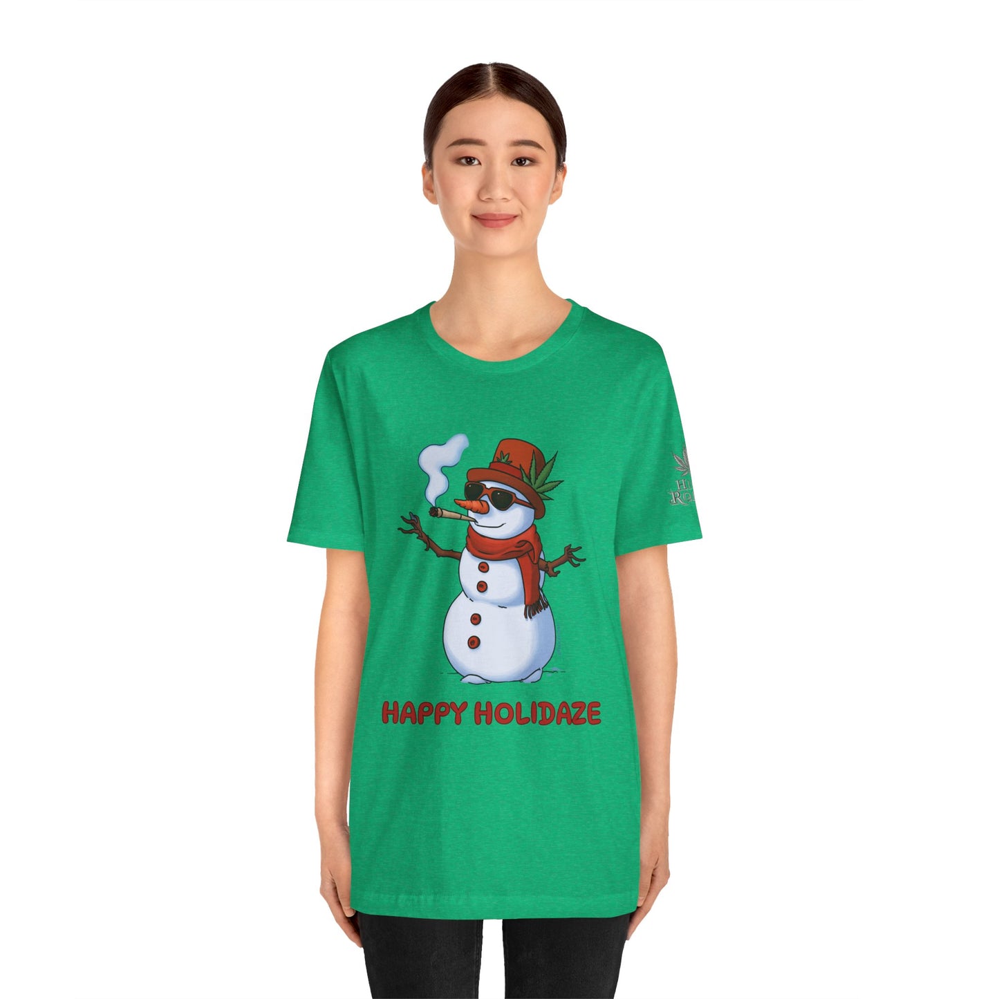 Happy Holidaze Premium Cannabis Christmas T-Shirt