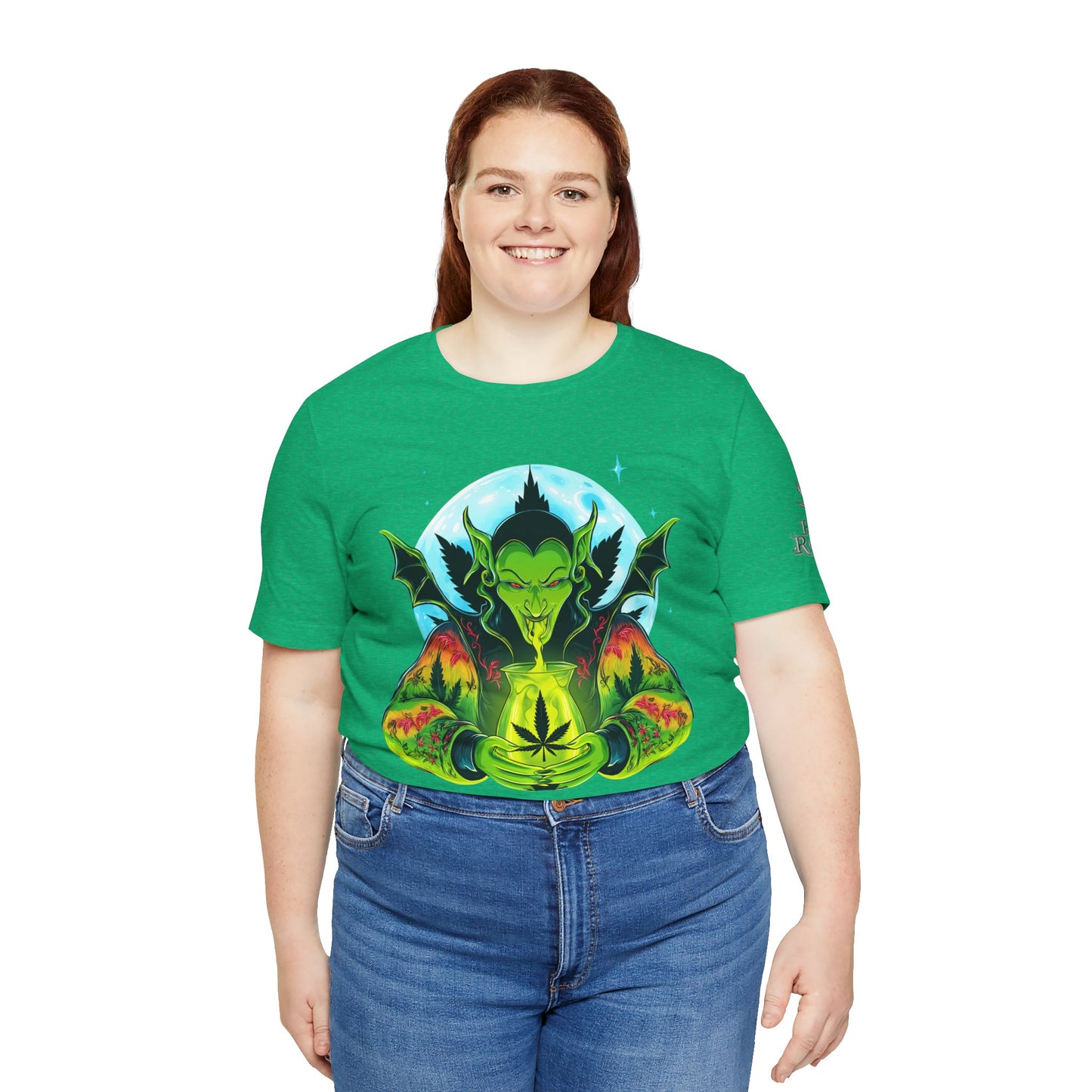 Mystic Dragon Guardian Cannabis Meditation T-Shirt - Premium Psychedelic 420 Apparel