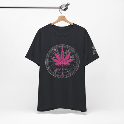 Cannabis Compass Tee - Navigation Leaf Art Design | High Roller