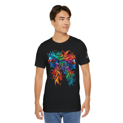 Spectrum Sisters T-Shirt - Premium Airlume Cotton Cannabis Rainbow Psychedelic Art Tee