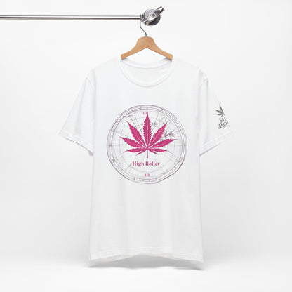 True North Tee - Premium Airlume Cotton Cannabis Culture Compass Navigation Art