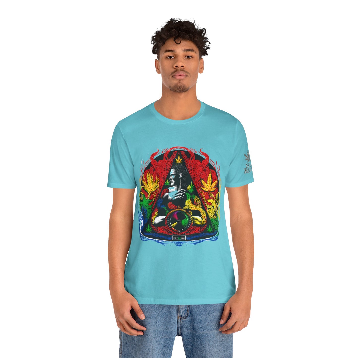 HIGH ROLLER Buddha Meditation Premium Cannabis Culture T-Shirt - Enlightenment Meets Electronic Music Luxury Streetwear