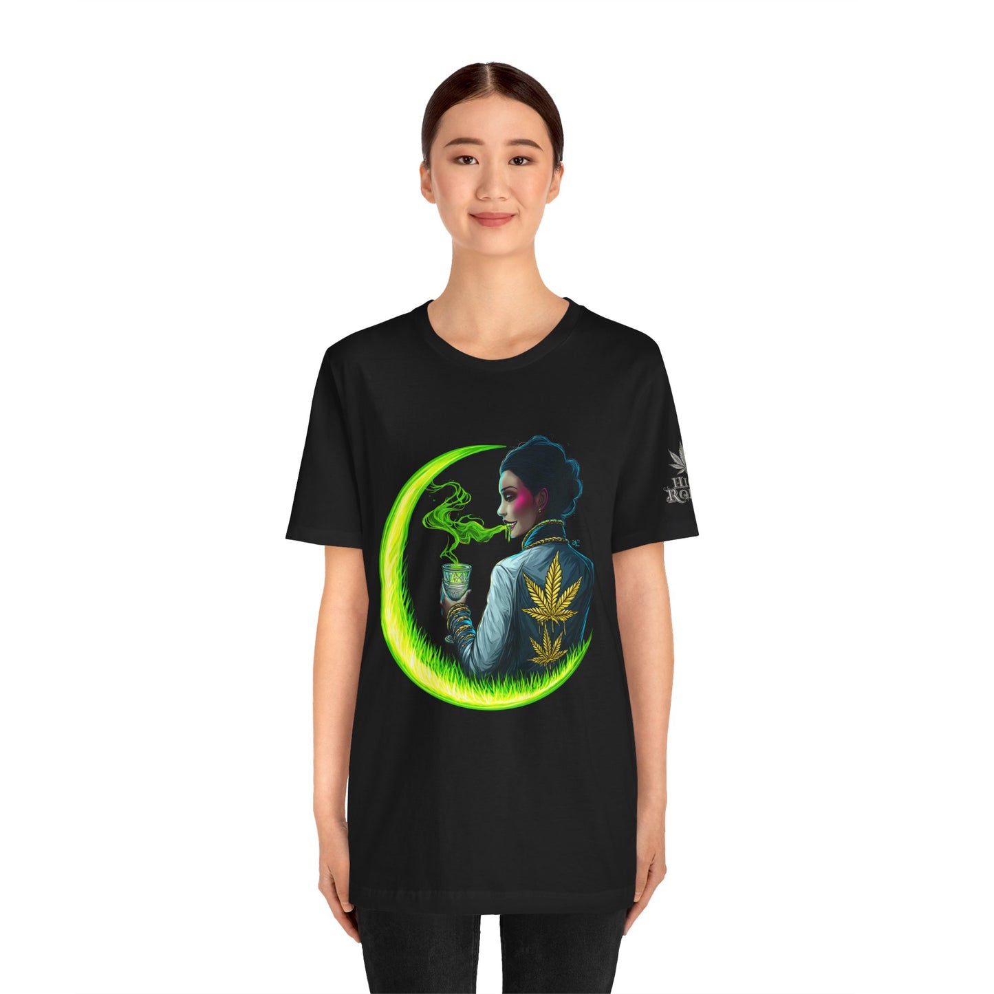 Cannabis Queen Commander T-Shirt - Premium Afrofuturistic 420 Lifestyle Apparel"