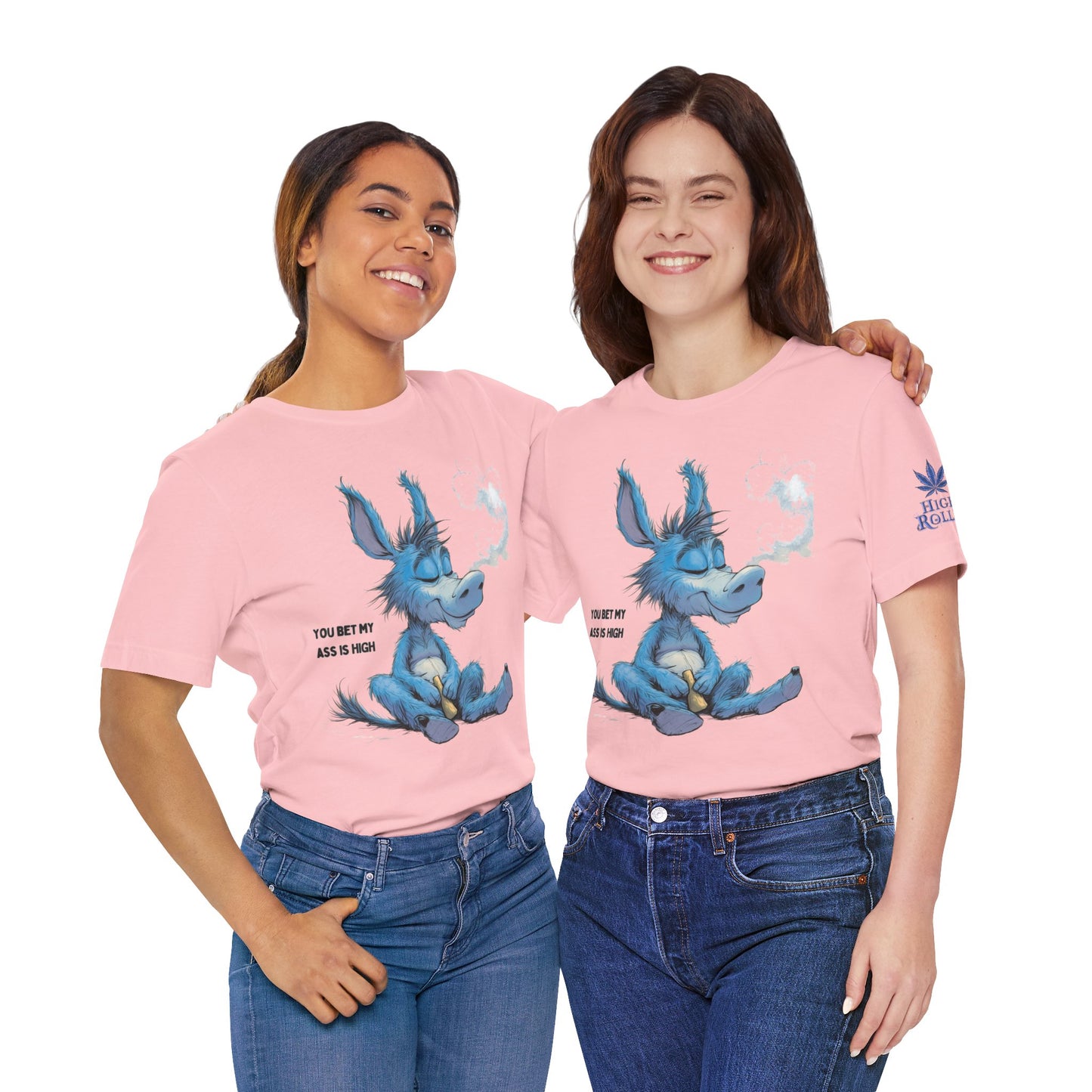Blue Donkey Tee - Premium Airlume Cotton Cannabis Culture Humor Cartoon Art