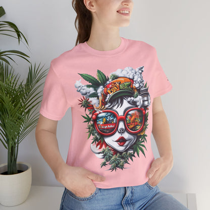 Vision Quest T-Shirt - Premium Airlume Cotton Cannabis Goddess Psychedelic Art Tee