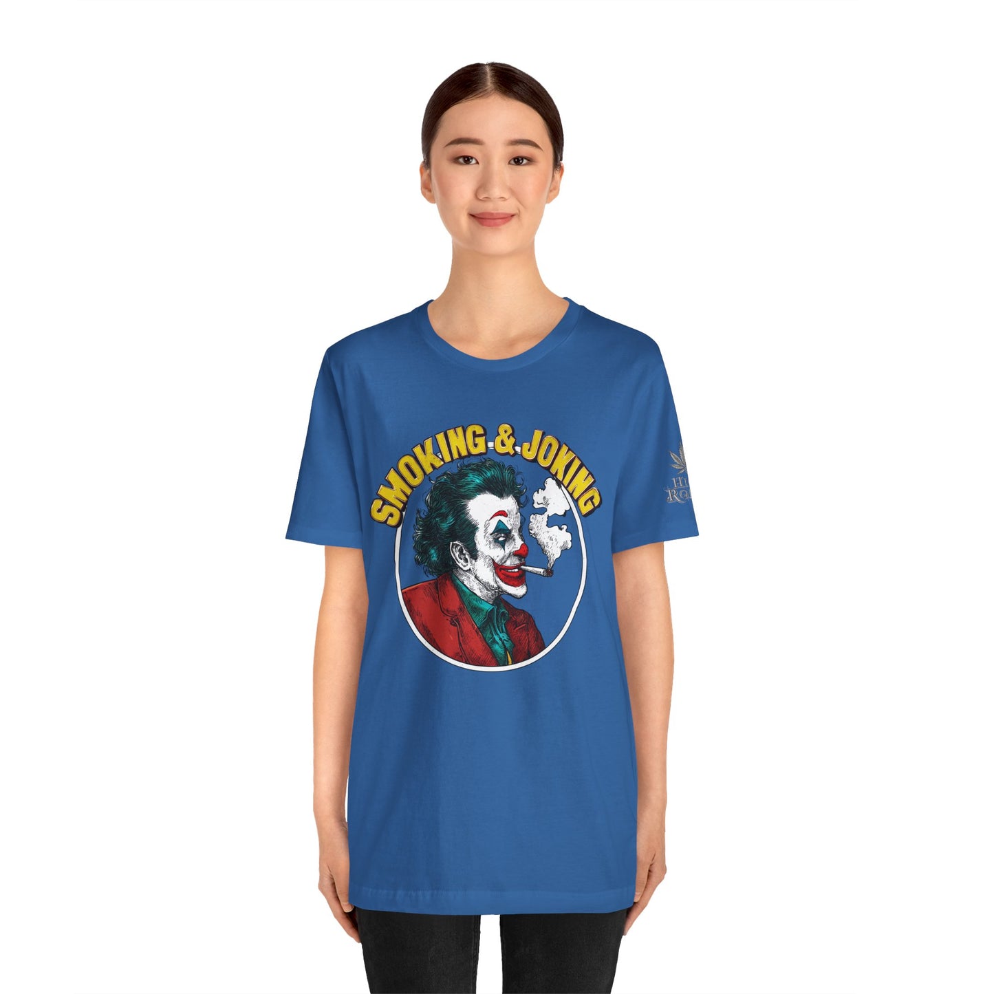 Smoking & Joking T-Shirt - Premium Airlume Cotton Cannabis Villain Pop Art Tee